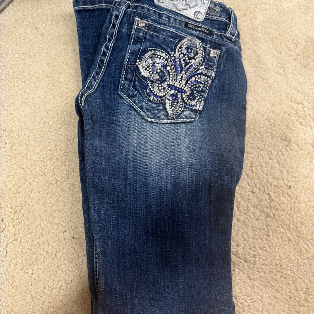 Miss Me Kids Blue Jeans with Embellished Pocket